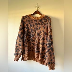 Aerie animal print cozy sweater
